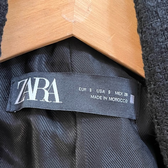 ✨ZARA✨Tweed Blazer Jacket w/Gold Buttons - Picture 7 of 8
